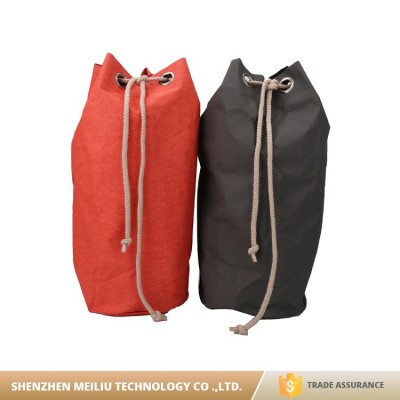 Fashionable customised washable kraft paper drawstring bags