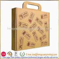 Kraft paper box brown kraft paper box kraft paper gift box with handle