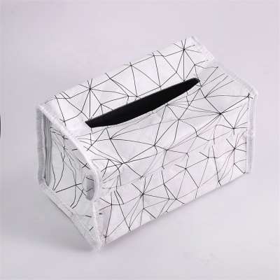 Simplicity Popular Recyclable Ecofriendly Tyvek Paper Car Tissue Box With Simple Design